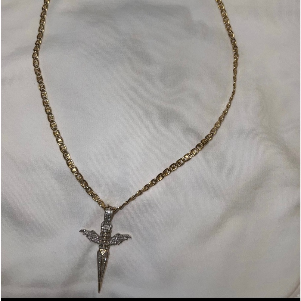 Chain 10k gold with knife pendant